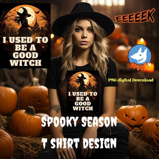 Discover Witchy t shirt design good witch spooky season t shirt digital download commercial use