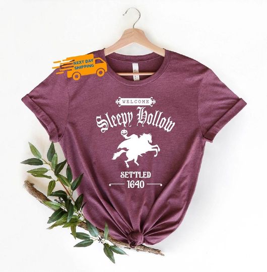 Discover Sleepy Hollow Shirt, Horseman Shirt, Welcome Sleepy Hollow Shirt, Haunted Houses Shirt, Halloween Shirt, Fall Family Gift