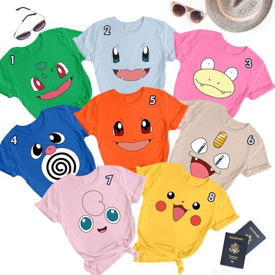 Discover Game Family Matching Shirts, Game Characters Tee, Game Matching Shirt, Funny Game Tee, Halloween Costume Group Shirts