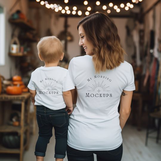 Discover Halloween Mommy and Me Mockup Designs