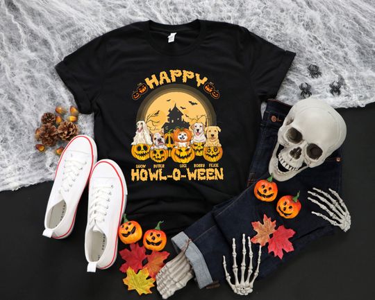 Discover Personalized Happy Howl-O-Ween Dog Shirt