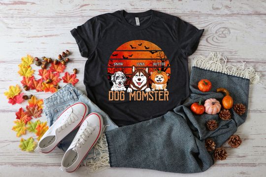 Discover Personalized Halloween Dog Mom Shirt