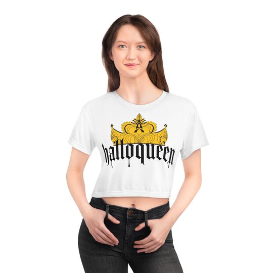 Discover Crop Tee (AOP) Halloween  Queen