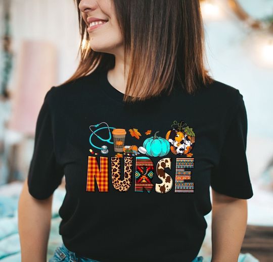 Discover Halloween Pumpkin Spice Nurse Long Sleeve Shirt