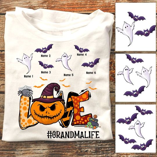 Discover Personalized Halloween Grandma T-Shirt
