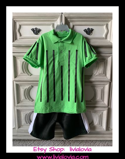 Discover Green Striped Shirt and Striped Shorts