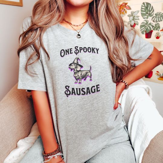Discover Halloween Weiner Dog Shirt - One Spooky Sausage