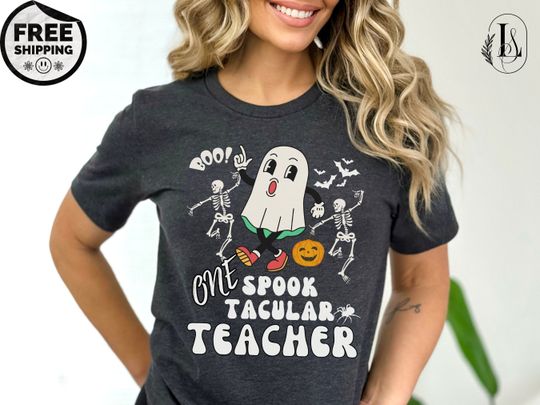 Discover Funny Halloween Teacher Shirt - Spooktacular Design