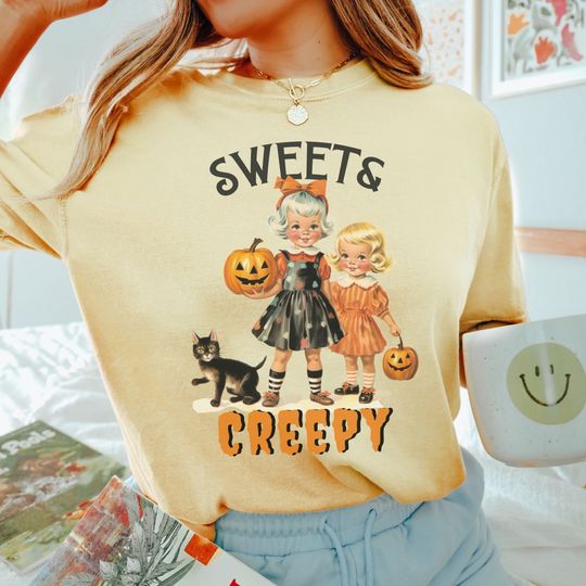 Discover Creepy Cute Shirt, Haunted Doll Shirt, Creepy Doll T-Shirt, Spooky Season, Halloween Cat Shirt, Spooky Mama, Halloween Shirt, Fall Clothing