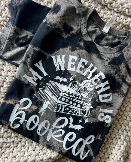 Discover My Weekend Is Booked Tee T-shirt-Skeleton Lovers Shirt-Tie Dyed Shirt-Unisex Skeleton Tee-Skellie Lovers-Skellie Shirt-Skeleton Tee