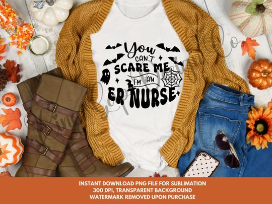 Discover Spooky Halloween T-Shirt for ER Nurses - Great for Gifts