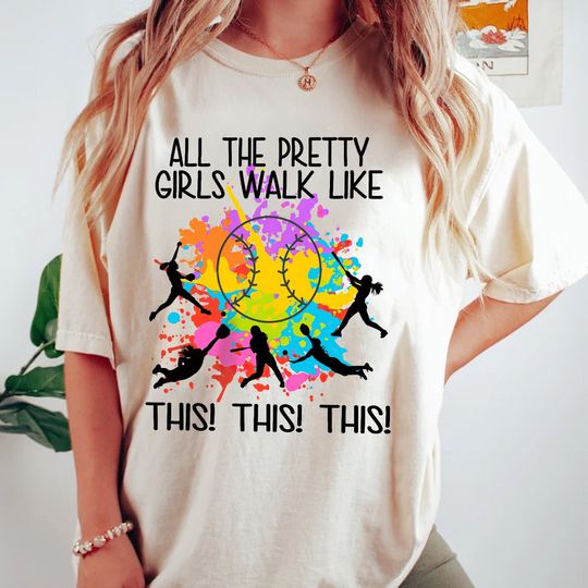Discover Softball T-Shirt for Girls Walk Like This
