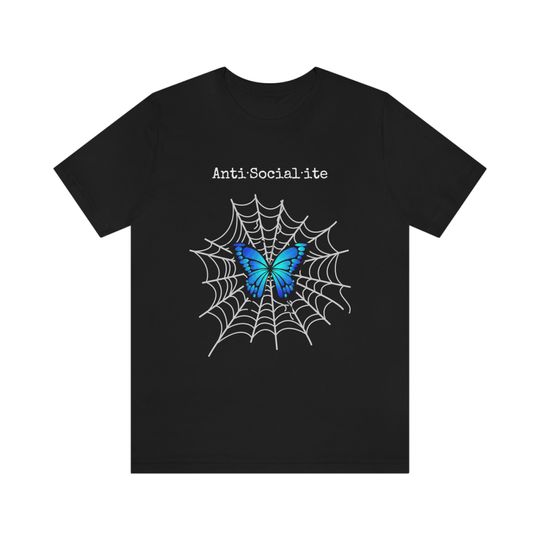 Discover Antisocialite  Giant Butterfly in the Spiders Web Unisex Jersey Short Sleeve Tee Shirt