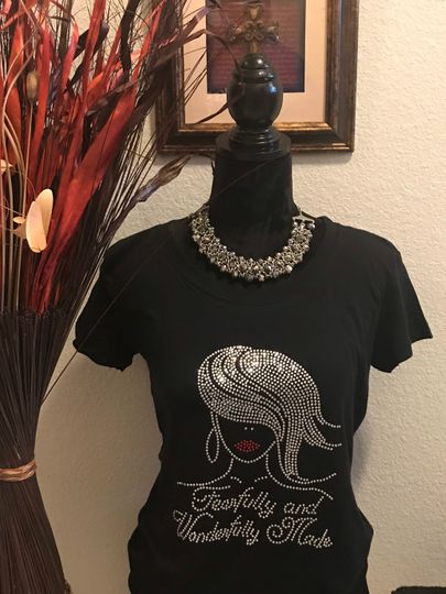 Discover Fearfully Made Bling T-shirt. Motivational, Inspirational, Christian, Faith Shirts for Women