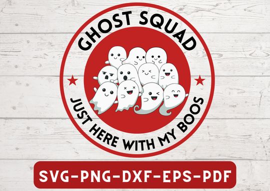 Discover Ghost squad shirt svg,halloween shirt,spooky squad shirt,costume party,halloween gifts,SVG File for Cricut or Silhouette