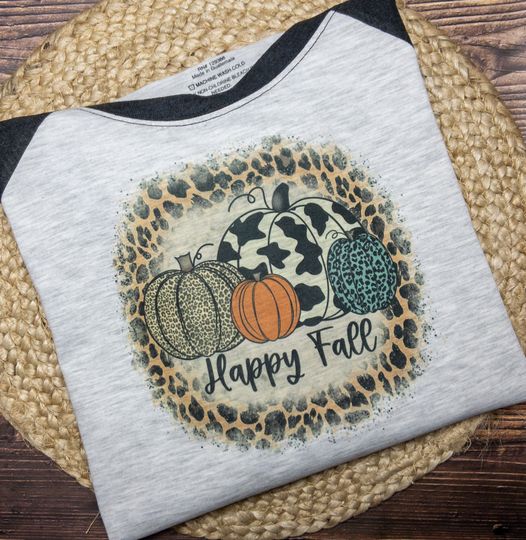 Discover Ladies Fall shirt/fall sublimation shirt/birthday gift/ladies pumpkin shirt/ladies leopard shirt/fall leopard shirt/leopard sublimation