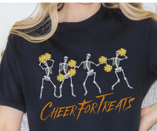 Discover Skeleton Cheerleader Squad T-Shirt