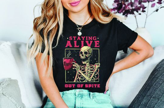 Discover Staying Alive Halloween Shirt for Women
