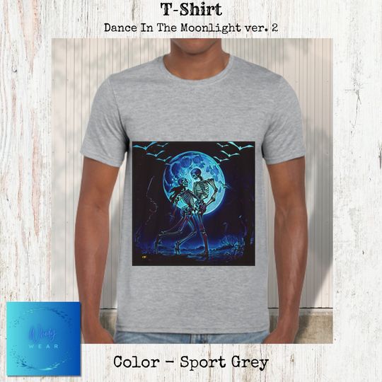 Discover Halloween T-shirt Skeletons, Dance In The Moonlight ver. 2, Light Fabric, Comfortable, Back to School, Halloween - Unisex Softstyle T-Shirt