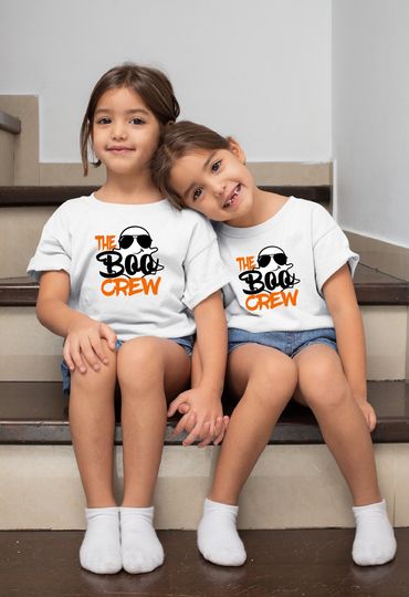 Discover Siblings Matching Halloween Shirts for boys,girl,twins, Boo shirts for toddlers, Halloween Matching family tees,Cute Ghost T-Shirts for kids