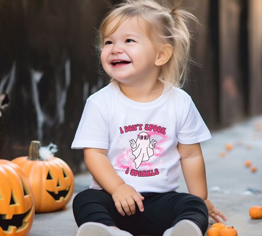 Discover I Don't Spook, I Sparkle Halloween Shirt for Young Girls, Spooky Season Shirt