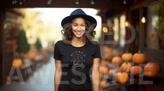 Discover Bella Canvas 3001 Black T-Shirt Mockup