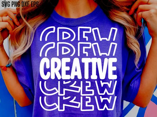 Discover Creative Crew Svg, Crafting Shirt Designs, Craft Group Pngs, Creativity Cut Files, Matching Class T-shirt Svgs, Designers, Scrapbooking