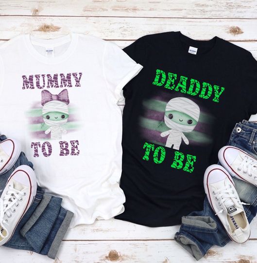 Discover Matching Halloween Couples Pregnancy Announcement Shirt