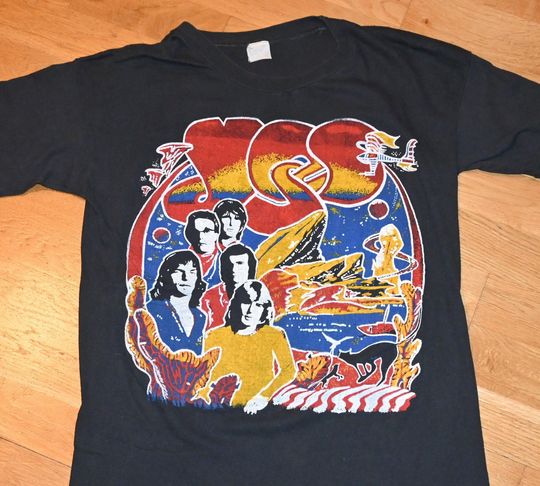 Discover 1978 YES vintage rare concert 1970's TOUR original Prog Rock band tee t-shirt (M/L) Large Tshirt Vtg 70's Jon Anderson GiFT
