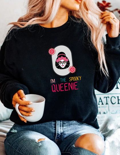 Discover Spooky Queenie Halloween Sweatshirt