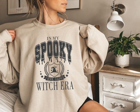 Discover In My Spooky Era Witch Halloween Sweatshirt