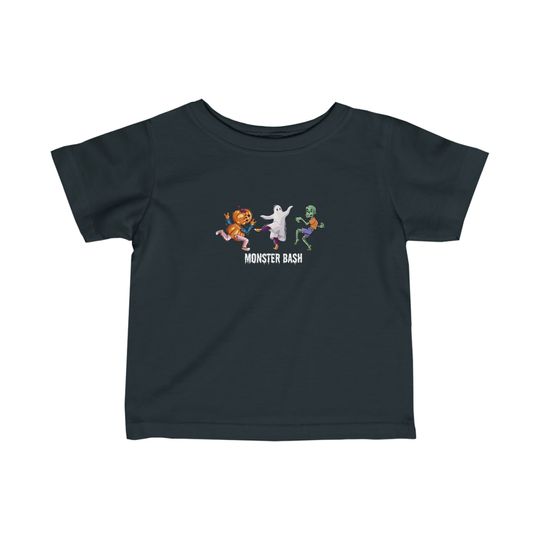 Discover Monsters Dancing Halloween Shirt for Infants and Toddlers, Monster Bash, Halloween Children's Shirt, Infant Fine Jersey Tee