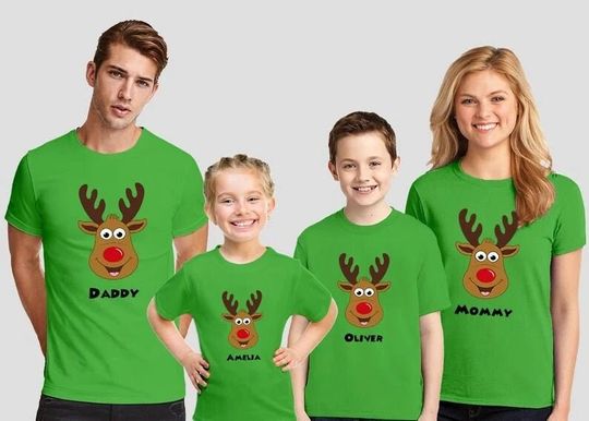 Discover Reindeer Family Christmas T-Shirts