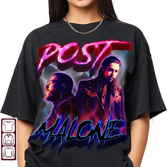 Discover Vintage 90s Inspired Post Malone Tour Shirt - Bootleg Style Tee