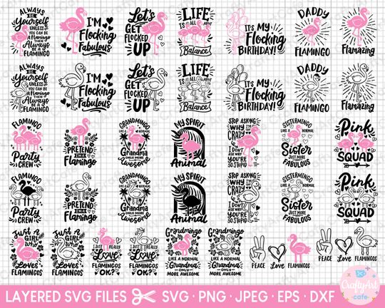 Discover Flamingo SVG Bundle for Cricut
