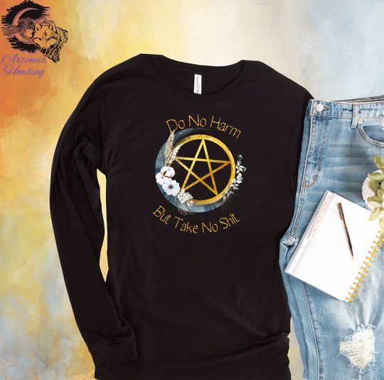 Discover Witchy Tee Shirt Long Sleeve, Premium Witch Aesthetic, Gift for Wiccan, Neopagan, Woo Woo, Occult, or Metaphysical Practitioner. Plus Sizes