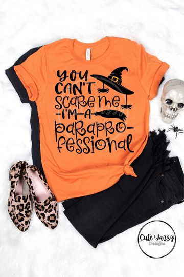 Discover You Can't Scare Me I'm A Paraprofessional Halloween Trick Or Treat Bella Canvas 3001 Unisex Short Sleeve T-Shirt Clothing Apparel