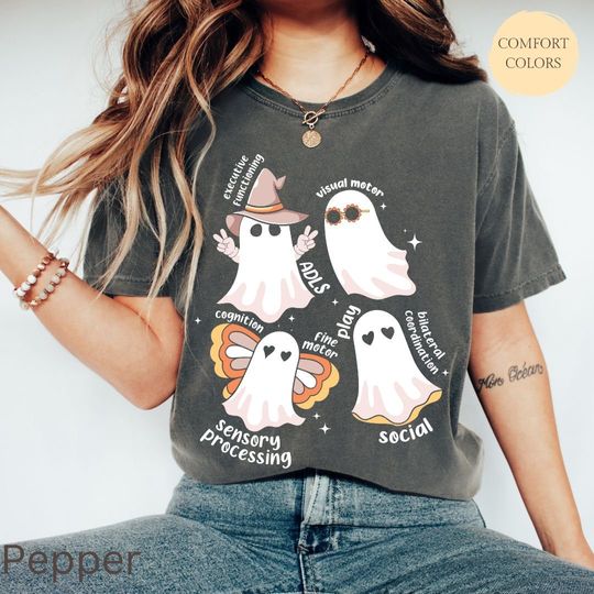Discover  Occupational Halloween Ghost T-shirt, OT Spooky Halloween shirt, gift for occupational therapist.