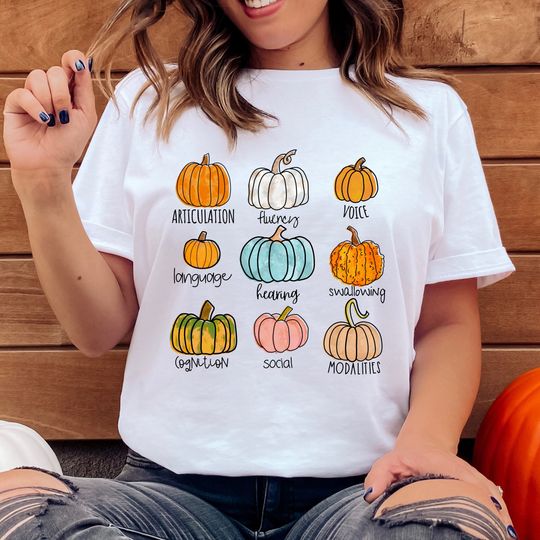 Discover Big Nine Fall Speech Scope of Practice T-Shirt | SLP Shirt | Speech Therapy | Fall | Autumn Halloween | School SLP Tee