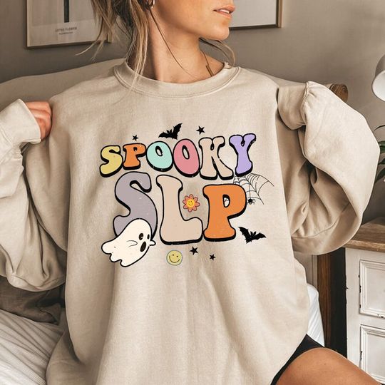 Discover Spooky SLP Shirt,Ghost Halloween Shirt,SLP Shirt, Your Words Matter Shirt, Language Pathologist Gift, Speech Language Pathologists T-Shirt