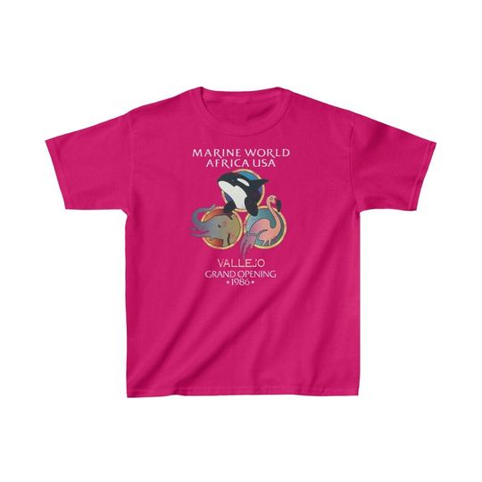 Discover Marine World Africa USA | Kids T-Shirt | Vallejo, California | San Francisco Bay Area, Theme Park, Six Flags