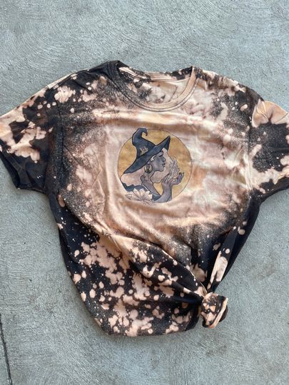 Discover Reverse Tie Dye Witch Shirt - Tee Shirt - Handmade - Witches - RIPP JUNC Dye