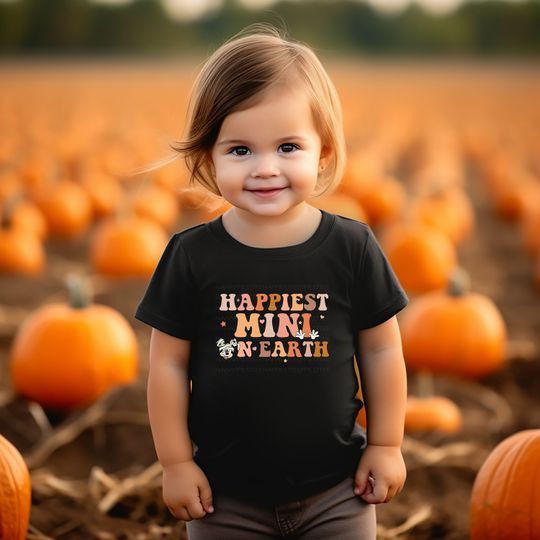 Discover Custom Happiest Mini Boy On Earth Shirt, Magical Place Pumpkin Patch, Fall Best Day Mouse, Halloween Spooky Family Mom Dad Kid Toddler Baby