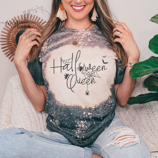 Discover Bleached Halloween Queen T-Shirt