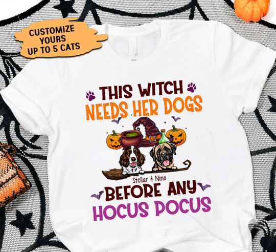 Discover Spooky Dog Parents Halloween Shirt