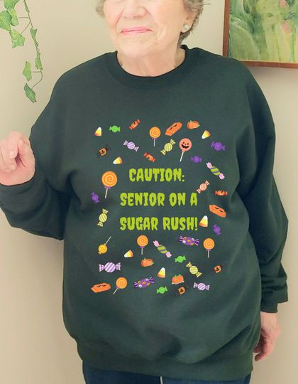 Discover Funny Halloween Sweatshirt for Seniors - Grandma & Grandpa