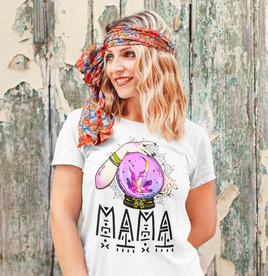 Discover Crystal Moon Fortune Witchy Mother Shirt