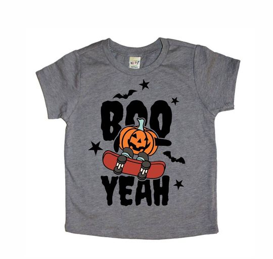 Discover Toddler Halloween Skateboard Pumpkin Shirt