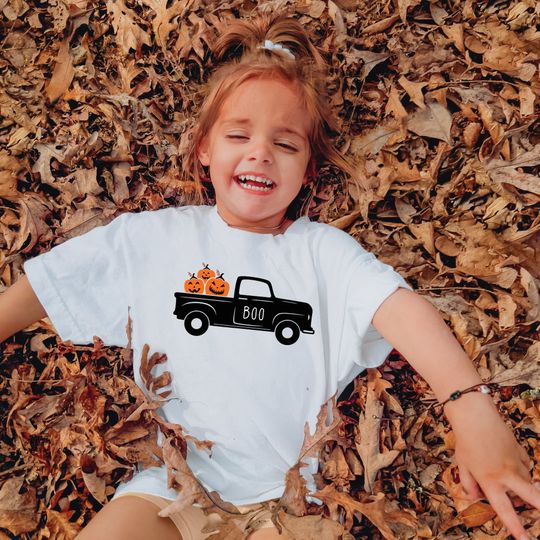 Discover Jack O Lantern Truck, fall shirt, baby, kids, toddler,  pumpkin shirt, halloween shirt, back to school, autumn
