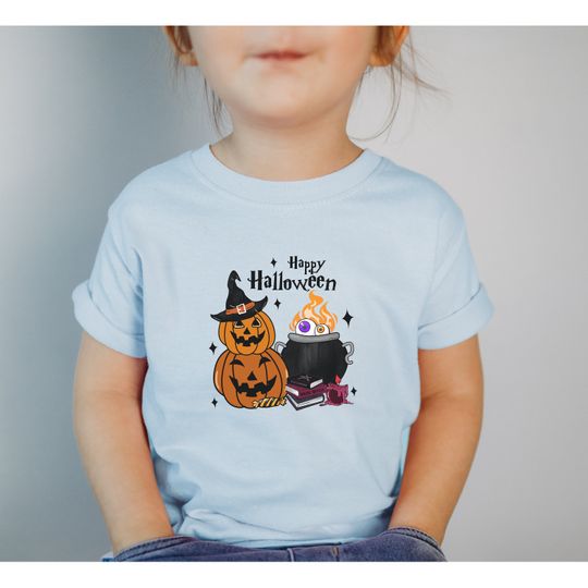 Discover Halloween witch Shirt, Spooky Kids Shirt, Halloween Toddler T-Shirt, Cute Pumpkin T-Shirt, Spooky Season Kids Tees